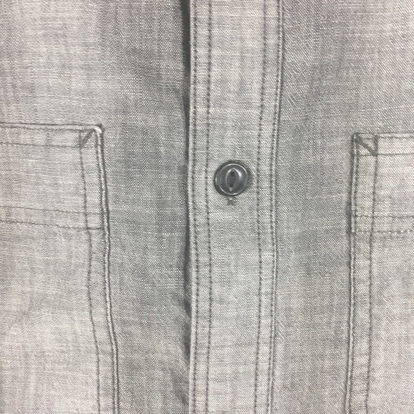 NWT Old Navy Short Sleeve Button Up Short Grey - Picture 7 of 8